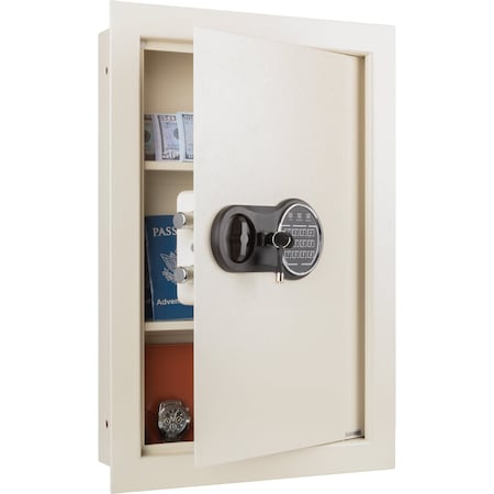 Paragon In-Wall Safe - Keypad Safe with 2 Manual Keys for Cash and Jewelry by Safes Cream 83-DT5915-1